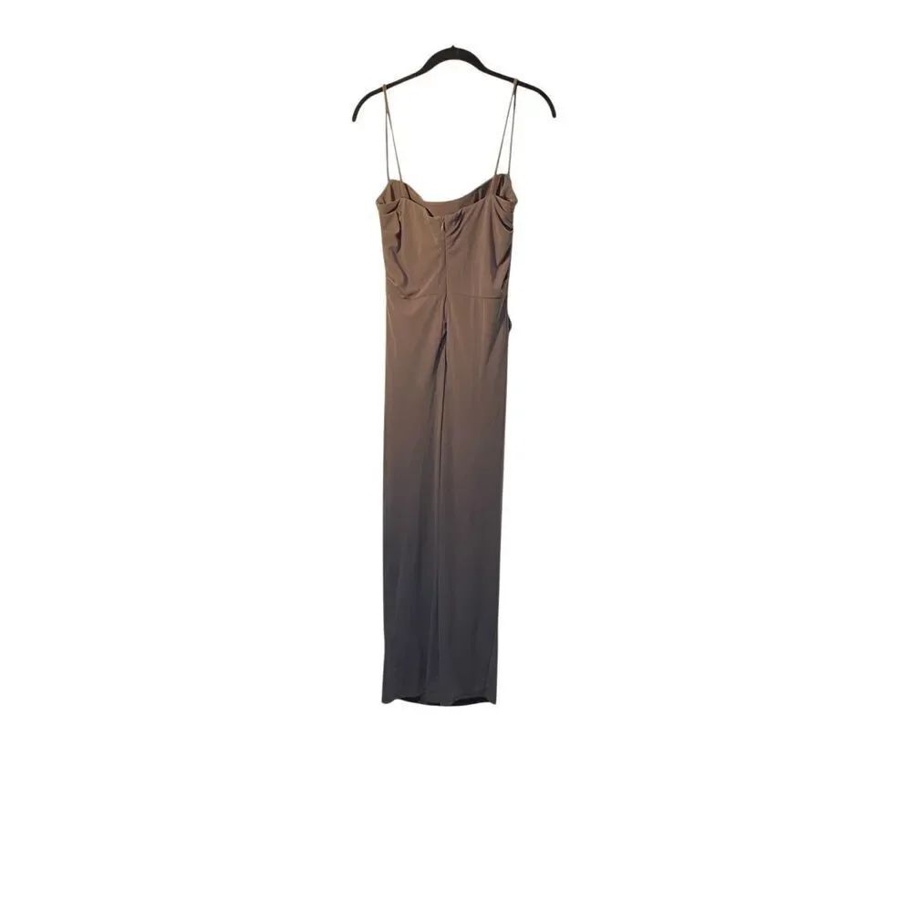Zara NWT women’s mocha brown draped Slipdress medium